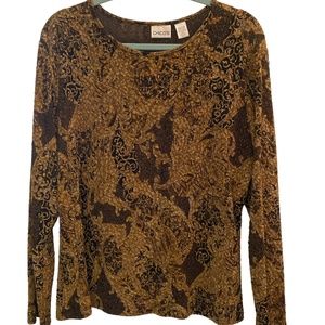 Vintage Chico’s Stretch Lace Long Sleeve T-Shirt